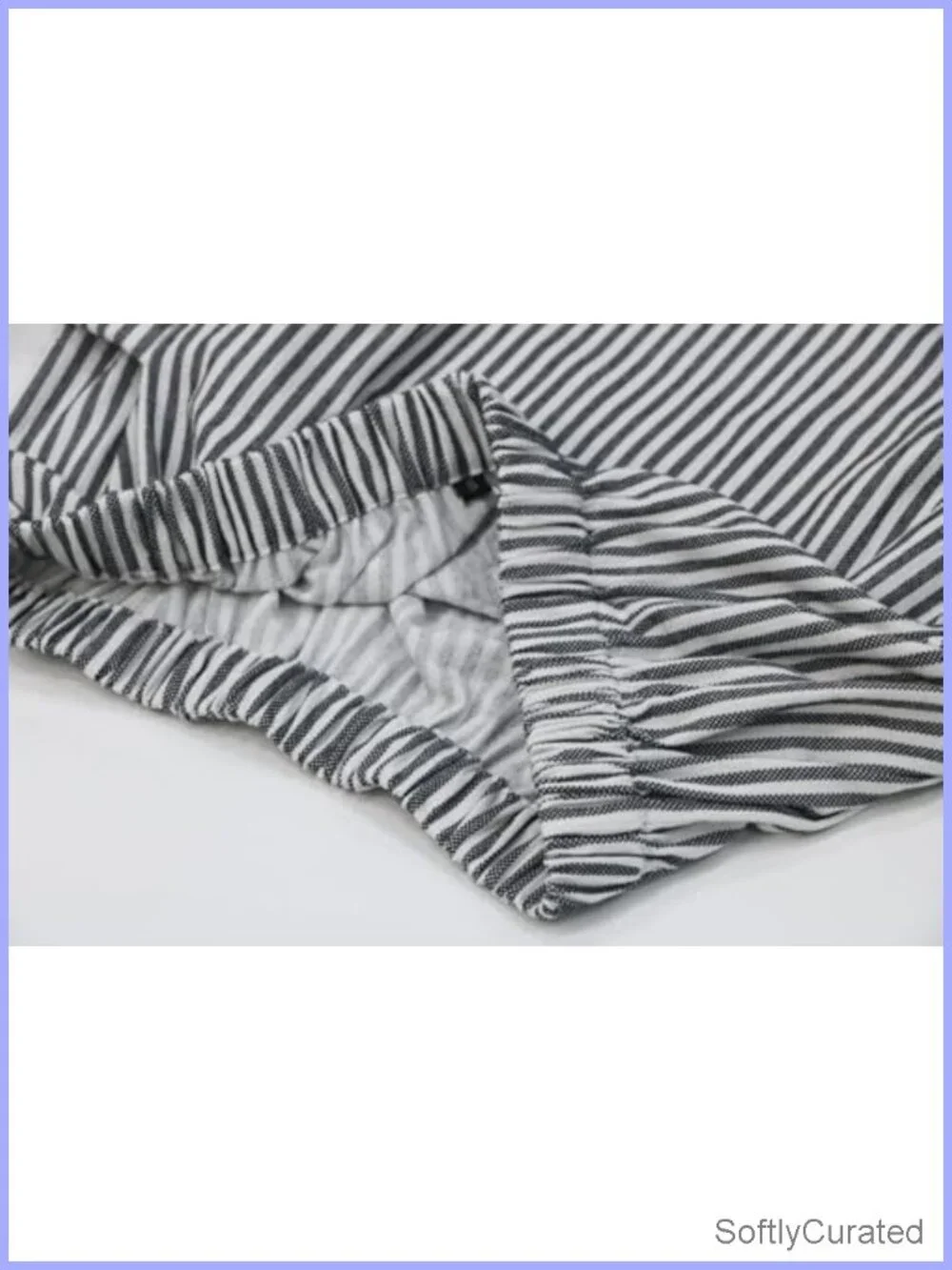 Women's Vertical Striped High Waist Maxi Skirt 100% Cotton A-Line with Pockets